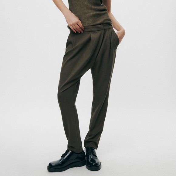ZARA M (L) Khaki Wrap Pants ZW COLLECTION 1749/242 $69.90 - Picture 1 of 13